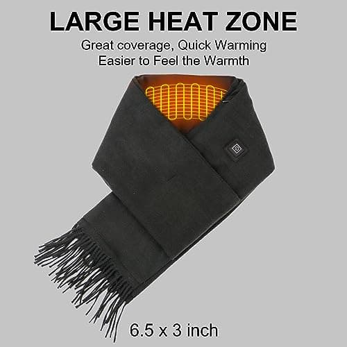 vapesoon Long USB Heated Scarf with 6000mAh Battery Pack for Women Men — view 6