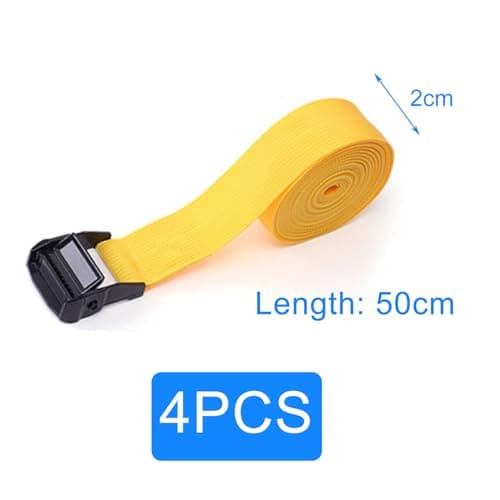 SHUBEIEUMI Tie Down Straps, 4 Pack Straps with Buckles(Yellow) — view 2
