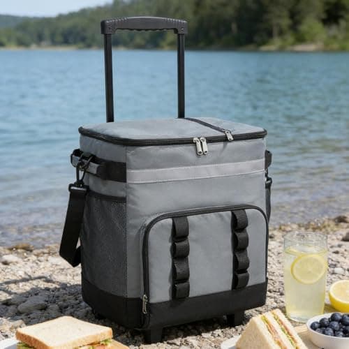 Rolling Cooler Large Insulated Ice Chest — view 3