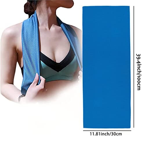 DDSHUN 4 Pcs Cooling Towels, 100x30cm, Cool Cold for Neck, Microfibre Soft Breathable Chilly, for Sports Yoga, Golf, Gym, Camping, Fitness, Workout, Running & More Activities — view 2