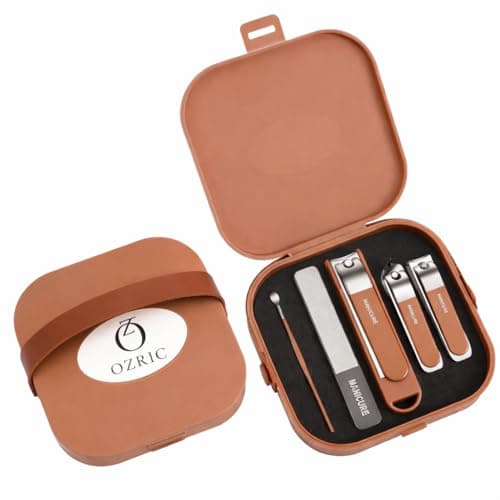 OZRIC Luxury Manicure Set – 5 Piece Stainless Steel Nail Clipper Kit