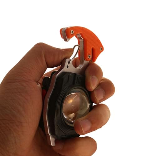 ANCLLO Multifunctional COB Mini Keychain Flashlights Screwdriver Bottle Opener for Outdoor Camping Hiking,Orange — view 5