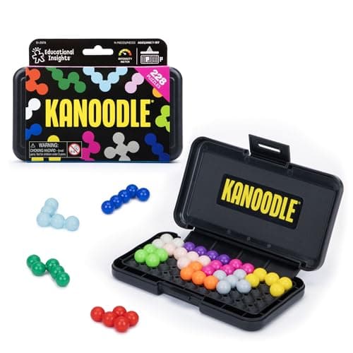Learning Resources Kanoodle 3D Brain Teaser Puzzle, Travel Game for Adults and Kids Ages 7 8 9 10+, Gift for Boys and Girls, Featuring over 200 Challenges