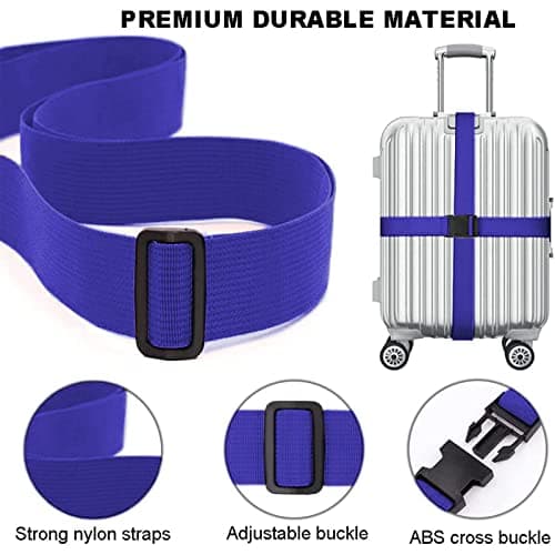 Newthinking Luggage Straps 4 Pack, 3.8x200CM Adjustable Suitcase Straps — view 2