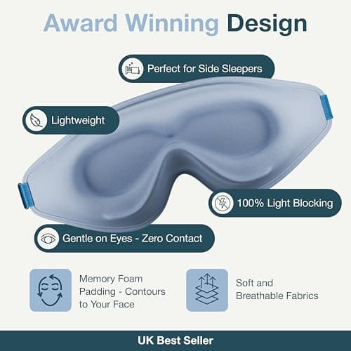 MyHalos Blackout Sleep Mask, Eye Mask for Sleeping, Zero Pressure, Travel — view 3