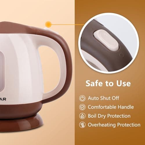 Aigostar 1.0L Portable Travel Electric Kettle, 1100W Low Wattage — view 4
