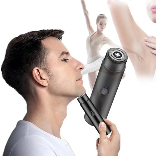 Peixiong Mini Electric Shaver, Portable Rotary Men's Razor, Cordless USB Rechargeable Waterproof Pocket Shaver for Travel or Home Use, Wet and Dry Use, 1 Count — view 6
