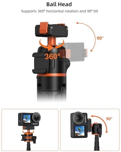 54cm/21.4" Mini Tripod Stand w Extension Rod for DJI Osmo Action 5 Pro/4/3 — view 4