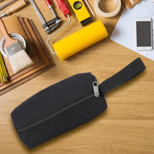 Fabater Small Tool Bags, Scratch Resistant Lightweight Portable Multifunctional Zipper Tool Bags, Hardware Pouch with Extra Lining for Home Office Travel Construction Toiletry Organization — view 4