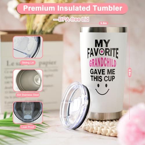 TOONGEEN Grandma Gifts, 20oz Stainless Steel Travel Mug Gifts for Grandma — view 3