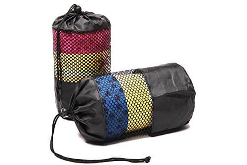 voidbiov Quick Dry Non Slip Yoga Mat Towels With Mesh Carrying Bag, Extra Long, Dot Grip Bikram Yoga Mat Towel Green — view 5