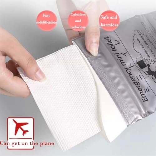 RQJLZ 12 pcs Disposable Urine Bags, 700ml Pee Bags, Traffic Jam Emergency Portable Urine Bag for Camping Travel Outdoor Urinal Toilet Car Gel for Men Women Kids Children Patient and Pregnant (Grey) — view 6