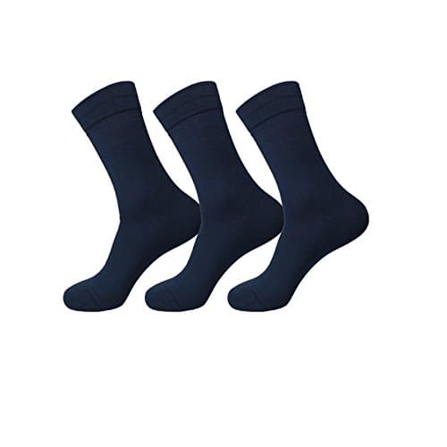 Jasmine Silk 3 Pairs Womens Supersoft Women 100% Bamboo Socks Thermal Sock 3-7 (Navy)