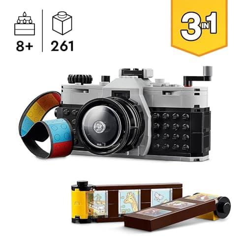 LEGO Creator 3in1 Retro Camera Toy to Video Camera to TV Set, Kids' Desk Decoration or Bedroom Accessories, Photography Gifts for Girls and Boys Aged 8 Plus Years Old Who Enjoy Creative Play 31147 — view 2