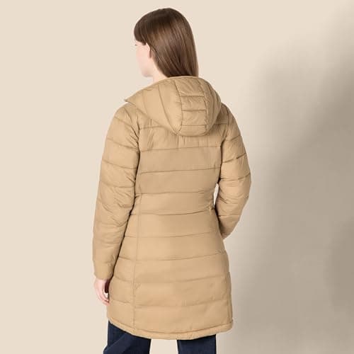 Amazon Essentials Women's Lightweight Water-Resistant Packable Hooded Puffer Jacket (Available in Plus Size), Mushroom Brown, S — view 3