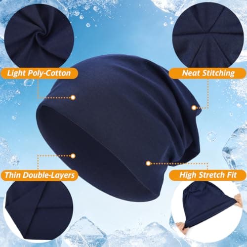 EINSKEY Slouchy Beanie for Men Women, Cotton Multipurpose Daily Headwear — view 2