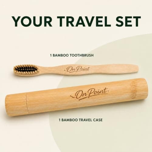 Bamboo Toothbrush with Bamboo Travel Case — view 2