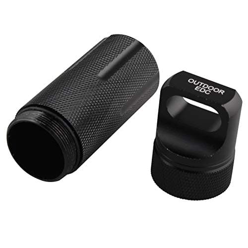 Jopto Military Grade Air-Tight EDC Accessory Case Waterproof Pill Fob Medicine Capsule Seal Bottle Keychain Outdoor Survival Storage Equipment Metal Aluminum Container Holder Dry Box Emergency Tool — view 4