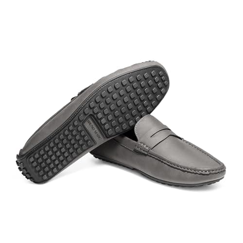 Bruno Marc Men's Slip-on Penny Loafers Driving Shoes,Dark Grey,8 — view 6