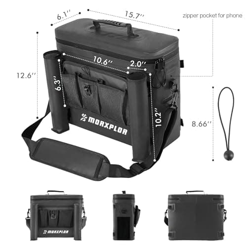 MORXPLOR Kayak Cooler,Waterproof Kayak Seat Back Cooler for Kayaking,Kayak Accessories Cooler Bag,Protable Ice Chest,Beach Cooler,Travel Cooler for Camping or Lunch Bag — view 3