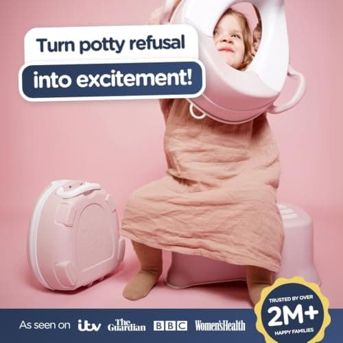 My Carry Potty - Travel Potty, Award-Winning Portable Toddler Toilet Seat for Kids to Take Everywhere (Pink Pastel) — view 5