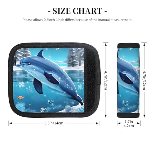 Winter The Dolphin Printed Luggage Trolley Covers - Checked Soft Handle Covers for Business Travel Accessories — view 4
