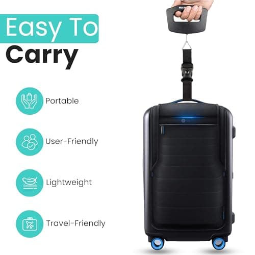 MSC Portable Digital Luggage Scale Electronic Suitcase Scale Hanging Scales Luggage Weighing Scale 110 Pound/ 50 Killogram With Backlit With Tare Function Lightweight for Travel-Small-1pc — view 4