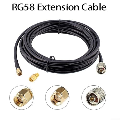SPORTARC Premium RG58 Extension Cable, Suitable For WiFi AP Hotspot Modem, for NEBRA HNT Indoor Hotspot Miner, Made Of Rubber And Copper, Includes RP for SMA Female To for SMA Male Adapter(50cm) — view 5