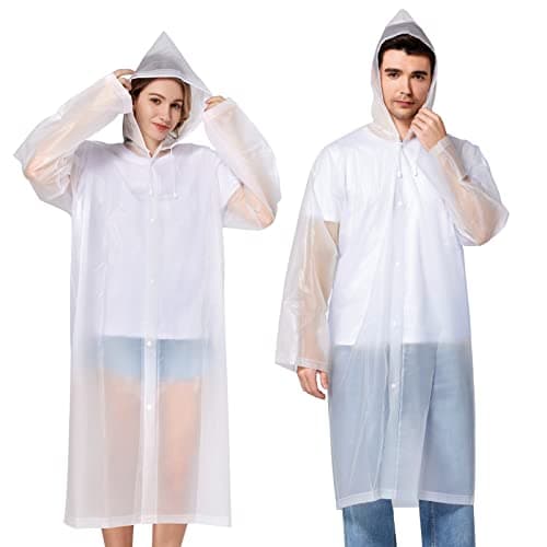 Newbyinn Reusable Raincoats 2 Pack EVA Rain Ponchos