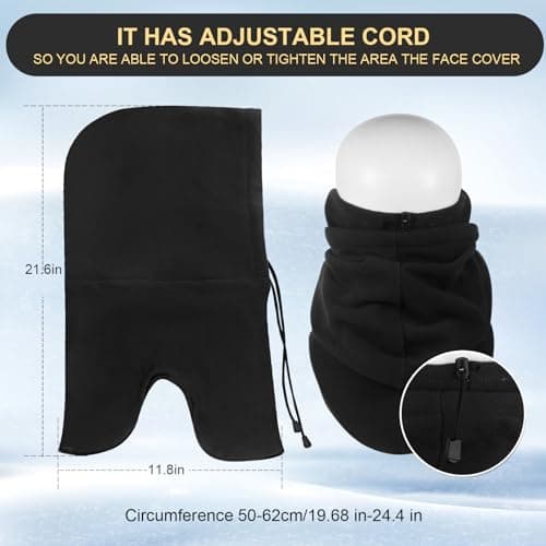 FEIKELUN Balaclava Ski Mask Snood Thermal Balaclavas for Men Winter Neck Warmer Women Snoods Windproof Fleece Hood Face Cover Hat Neck Gaiter for Motorcycle Fishing Walking Hiking Outdoor Sports — view 4