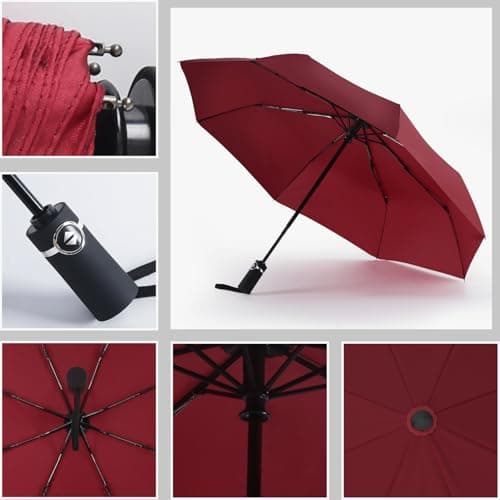 SY Compact Travel Umbrella Automatic Windproof Umbrellas Strong Compact Umbrella in Rain for Women Men — view 3