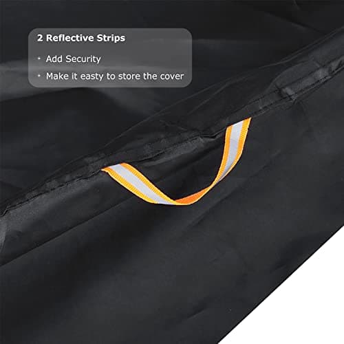 BEEWAY Bike Cover, Waterproof Bicycle Cover Indoor Outdoor Storage - 210T Nylon with Pu Coating, Safty Straps, Lock-holes, Fits for Most Bikes up to 29" — view 5