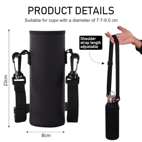 WSXQAZ 2PCS Water Bottle Carrier Bag, Portable Neoprene Water Bottle Sleeves — view 2