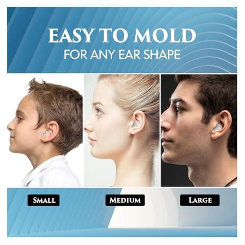 Ear Plugs for Sleeping, 6 Pair(12 Pieces) Moldable Noise Cancelling Silicone Earplugs for Swimming, Snoring, Sleep and Studying White — view 6