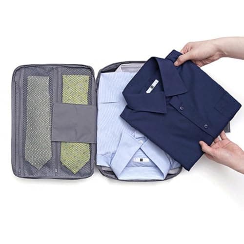 Travel Wrinkle Resistant Shirt Tie Storage Bag Polyester Organizer — view 6