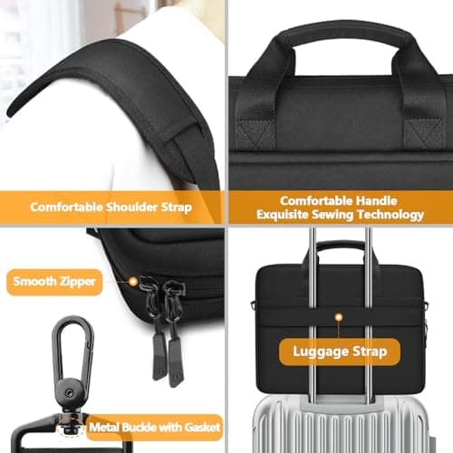 ZYB Expandable Waterproof Laptop Bag 17 17.3 Inch,Laptop Case 17 Inch-Black — view 5