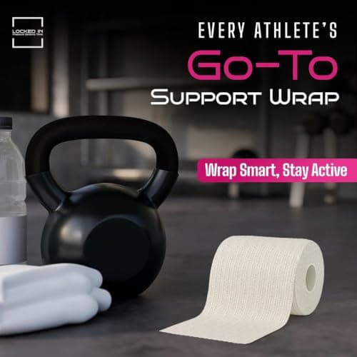 Cohesive Bandage 7.5cm x 4.5m - Self Adhesive Bandage Tape for Injury Recovery, Compression & Ankle Support - Elastic, Sweat-Resistant, Breathable - for Joints, Wrists, Knees & More (White, 1 Roll) — view 2