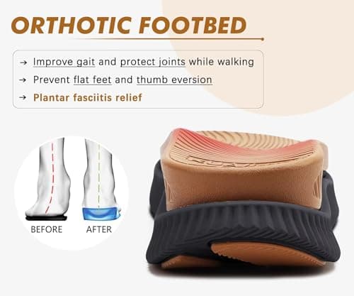 KuaiLu Womens Orthopedic Walking Sandals with Arch Support Recovery Cushion — view 4