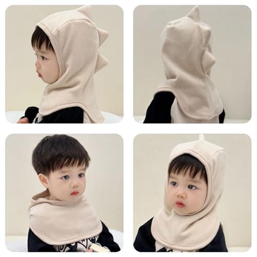 QKURT Toddler Winter Warm Balaclava, Thermal Windproof Hat Neck Warmer Warm Knit Cap Scarf Kids Winter Knitted Beanie Hat Snood Neck Warmer — view 6