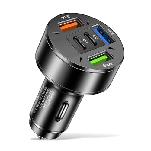 Car Charger - Fast Charging Cars Phone Charger Adapter, Fasts USB Charge, Multi-Ports 3USB+2PD, 100W 5 Ports, Fast Charging Mobile Phone Socket Adapter In Car For Family Travel