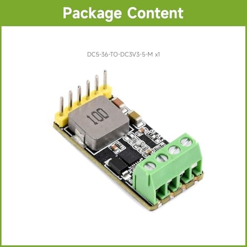 Waveshare DC to DC Buck Converter (with Pre-soldered Header and Terminal), Buck Voltage Regulator, Compact Size And Easy To Integrate, Configurable 3.3V Or 5V Output, Immersion Gold Process — view 2