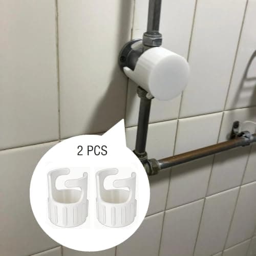 BAAQII 2 Pack Public Shower Push Button Lock Attachment Swimming Gym Camping Caravan (White) — view 3