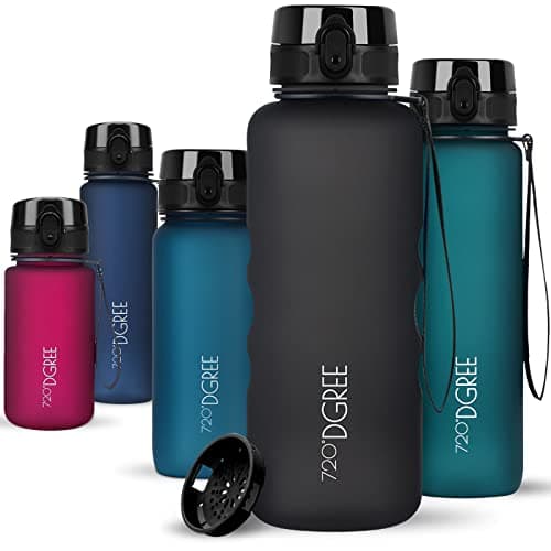 720°DGREE Water Bottle 1.5l “uberBottle“ softTouch +Sieve - BPA-Free, Leakproof, Reusable Drinking Bottle - XL Sports Bottle for all Day Hydration, Gym, Fitness, Office, University, Hiking, Travel