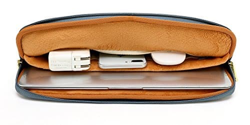 KAYOND Blue Water HyacinthWater-resistant 12.5 inch 13 inch Canvas laptop sleeve for 13.3 inch laptop case macbook air 13 case macbook pro 13 sleeve ipad 12.9 (13-13.3 inch, blue water hyacinth) — view 5