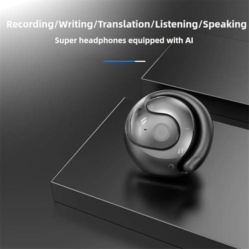 HY-T26 Pro Smart Translator Earbuds, Wireless Bluetooth Multi Language Headphones Translator,Real-Time Translation Hanging Ear Earphones,Equipped with AI App, HiFi Stereo Sound (Yellow) — view 4