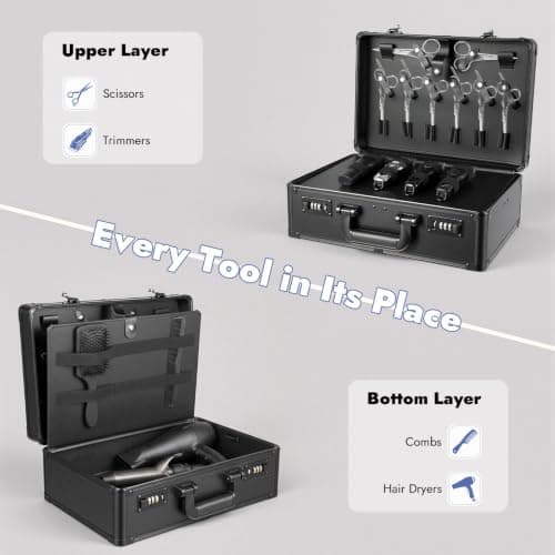 Barber Tool Box Hairdressing Bag Stylist Carry Case Storage Organiser — view 5