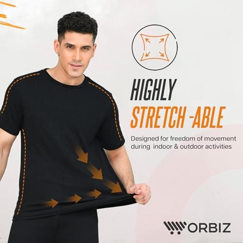 Thread Linens 3 Pack Mens Thermal T Shirt, Body Warmer Base Layer Underwear Top for Men Size S-XXL (Blue, M) — view 3
