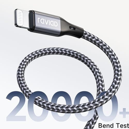 RAVIAD Short iPhone Charger Cable 15CM [MFi Certified] Lightning Cable — view 5