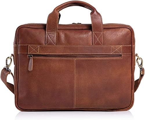 Leather briefcase 18 Inch Laptop Messenger Bags for Men and Women Best Office briefcase Satchel Bag — view 5