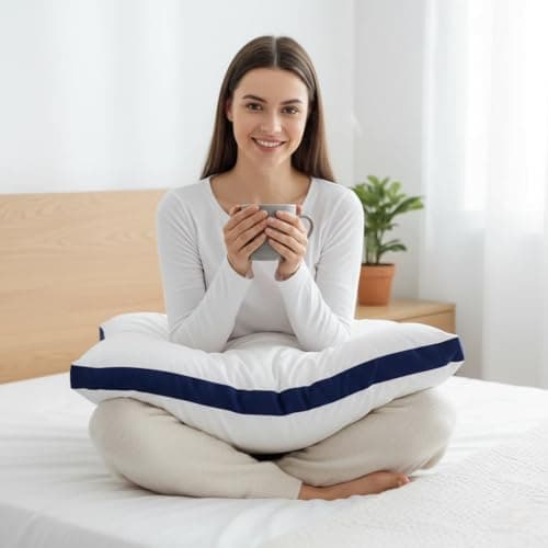 Luxury Pillows 4 Pack Hotel Quality Bed Pillow Ideal for Stomach, Back Support, Firm and Side Sleepers Down Alternative Premium Filled Hotel Pillows 4 Pack Hypoallergenic Soft Pillow for Neck — view 2
